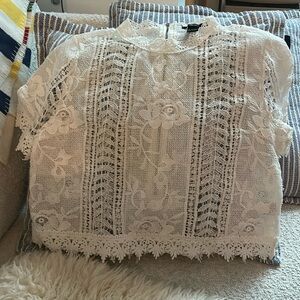 White Crochet Top